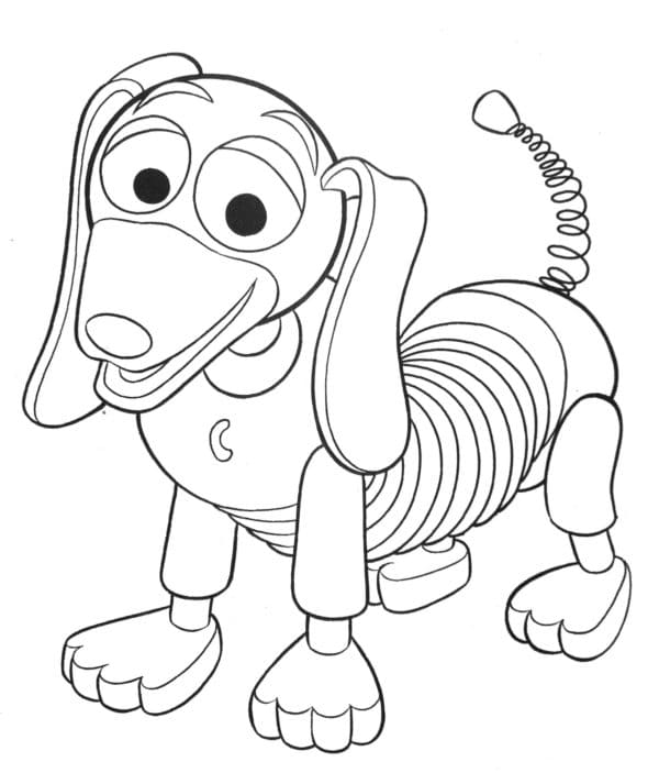Desenho de Cachorro Slinky de Toy Story para Colorir