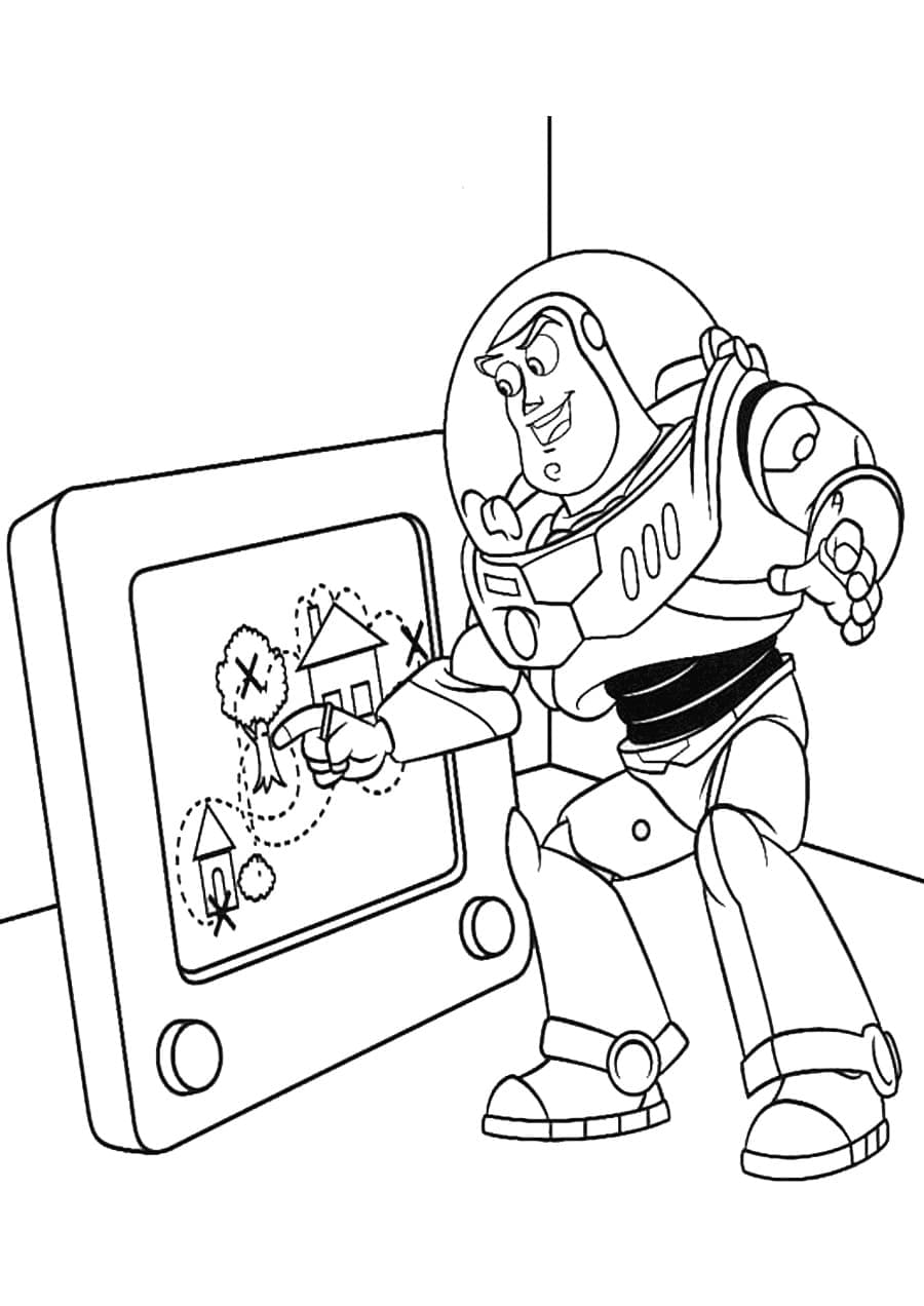Desenho de Plano em Toy Story para Colorir