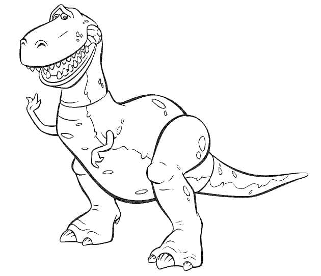 Desenho de Rex de Toy Story para Colorir