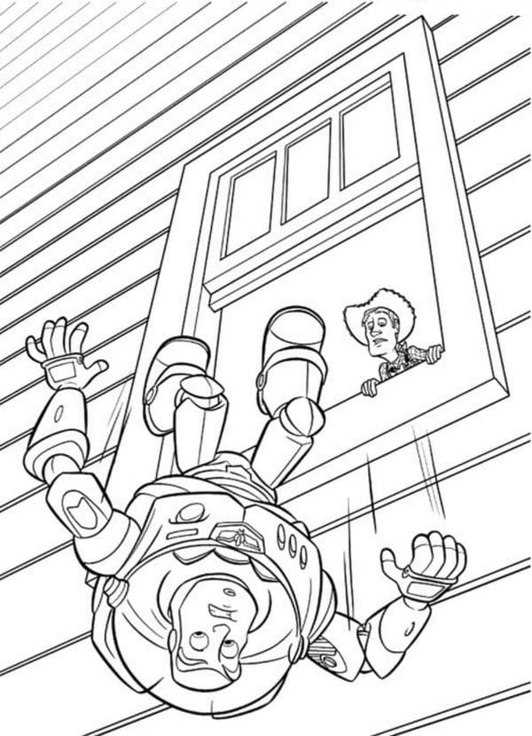 Desenho de Salvar em Toy Story para Colorir