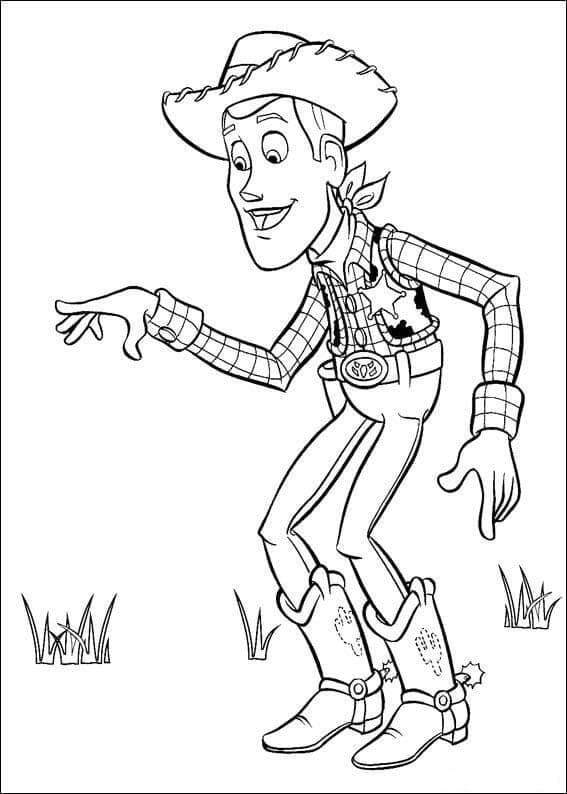 Desenho de Toy Story Xerife Woody para Colorir