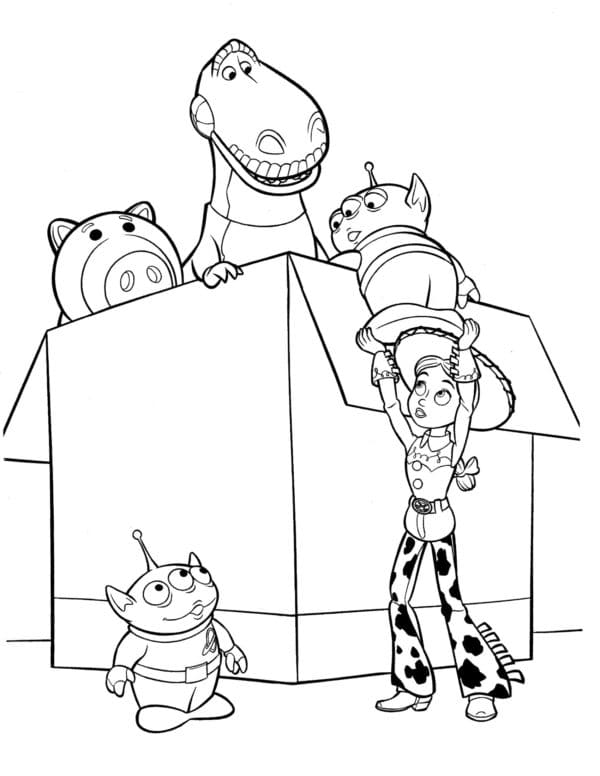 Desenho de Vamos Jogar Toy Story para Colorir