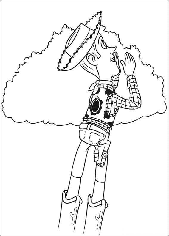 Desenho de Xerife Woody para Colorir