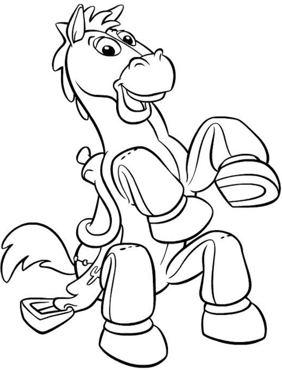 Desenho de Bullseye Feliz Toy Story para Colorir