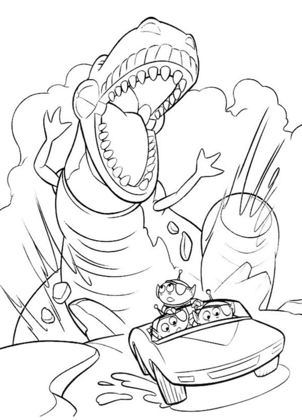 Desenho de Dragão Maligno de Toy Story para Colorir