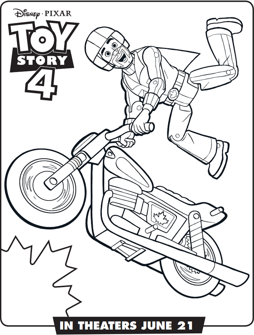 Desenho de Duke Caboom Toy Story 4 para Pintar