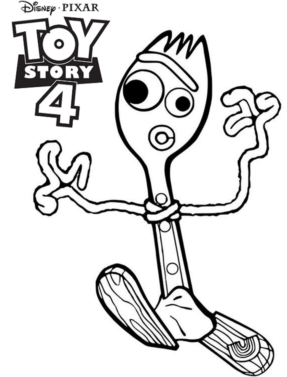 Desenho de Forky Toy Story 4 para Colorir