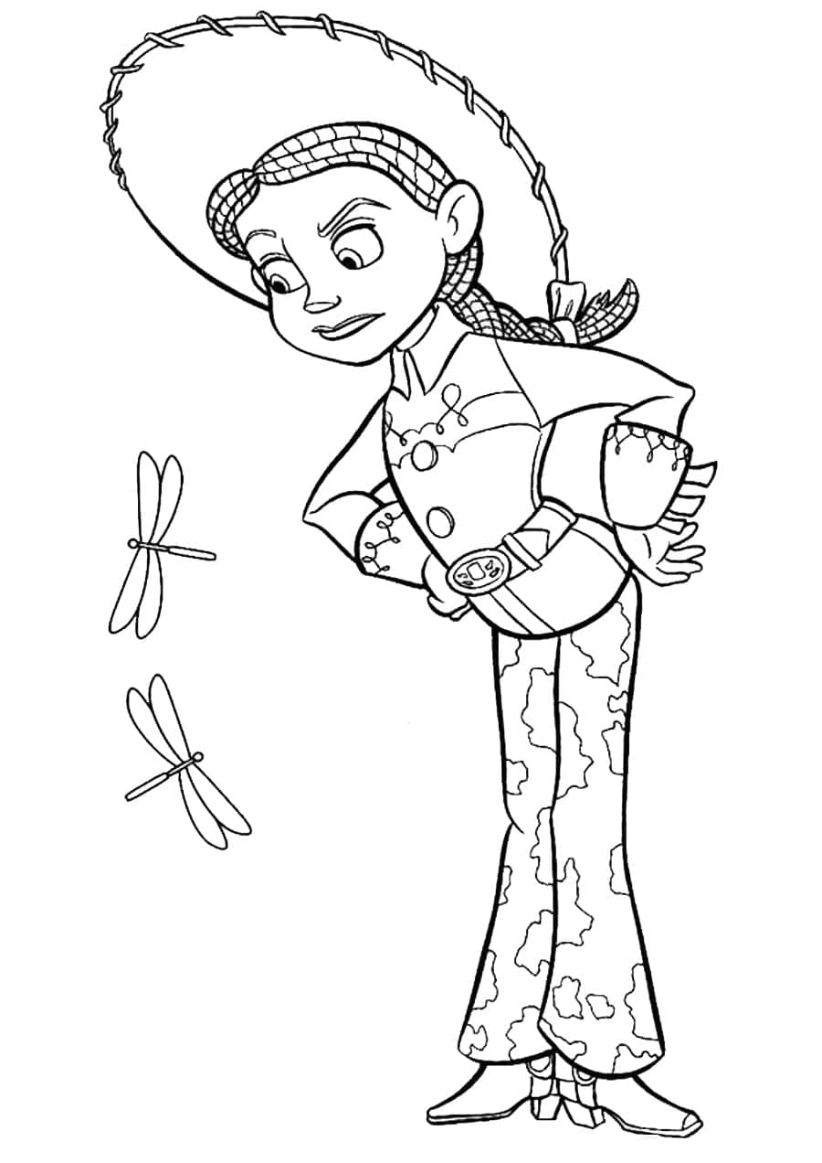 Desenho de Jessie e as Libélulas Toy Story para Colorir