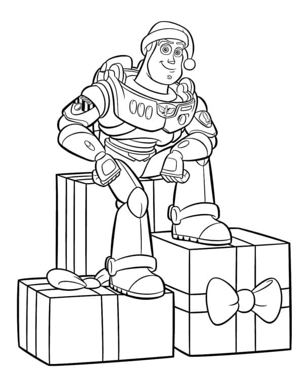 Desenho de o Ano Novo Está Chegando Toy Story para Colorir