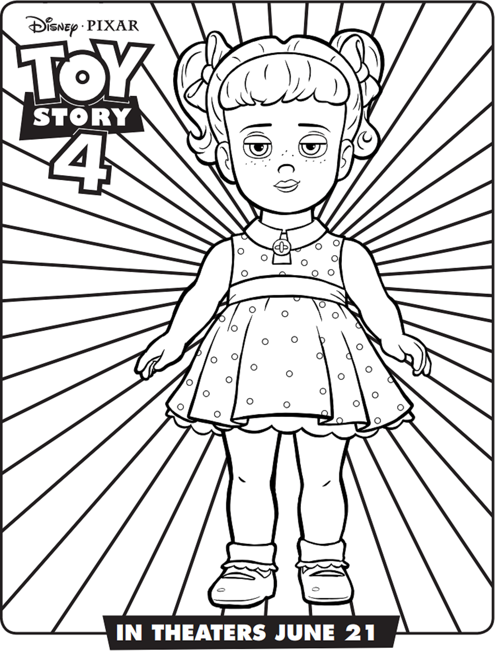 Desenho Pdf da Gabby Gabby Toy Story 4 para Colorir