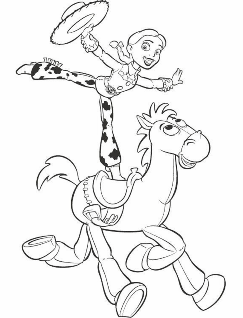 Desenho Pdf da Jessie no Bullseye para Colorir Grátis