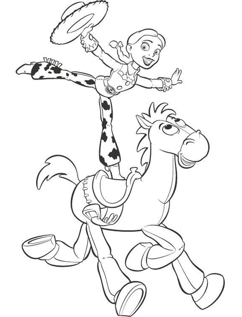 Desenho Pdf da Jessie no Bullseye para Colorir Grátis