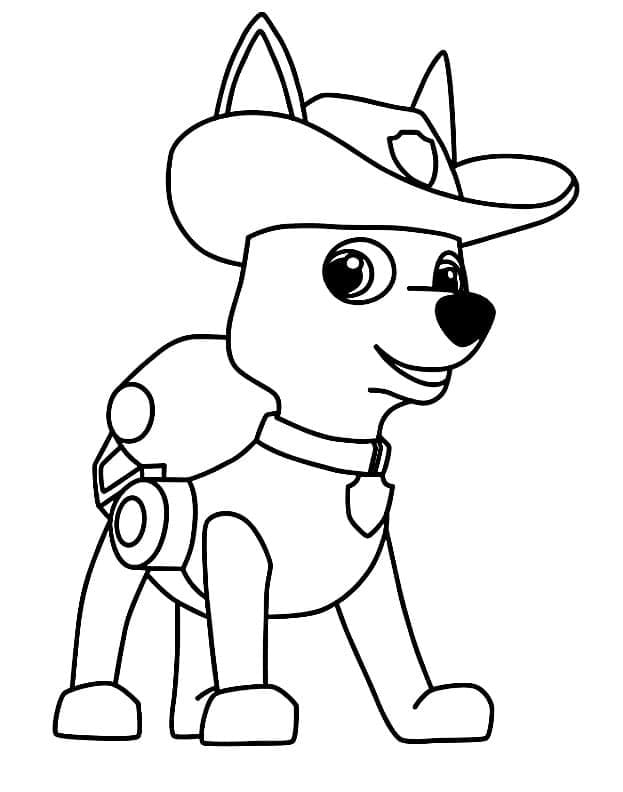 Desenho de Imagem de Tracker Patrulhá Canina para Colorir