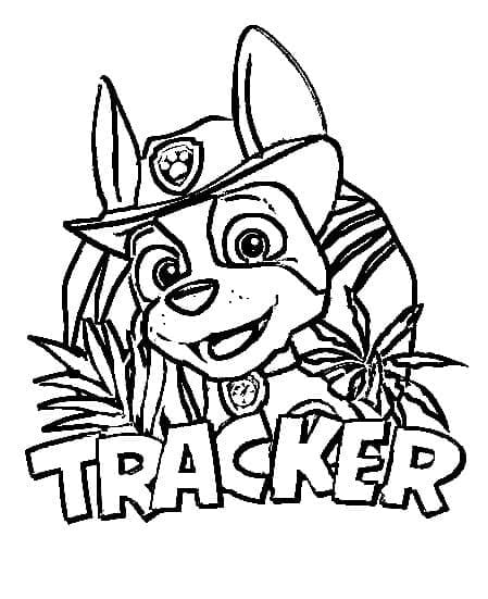 Desenho de Tracker Patrulhá Canina para Colorir