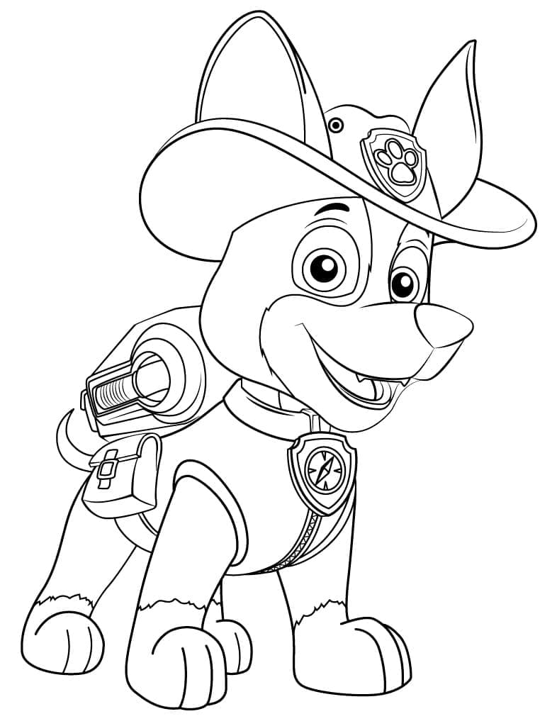 Desenho Tracker de Patrulhá Canina 11 para Colorir