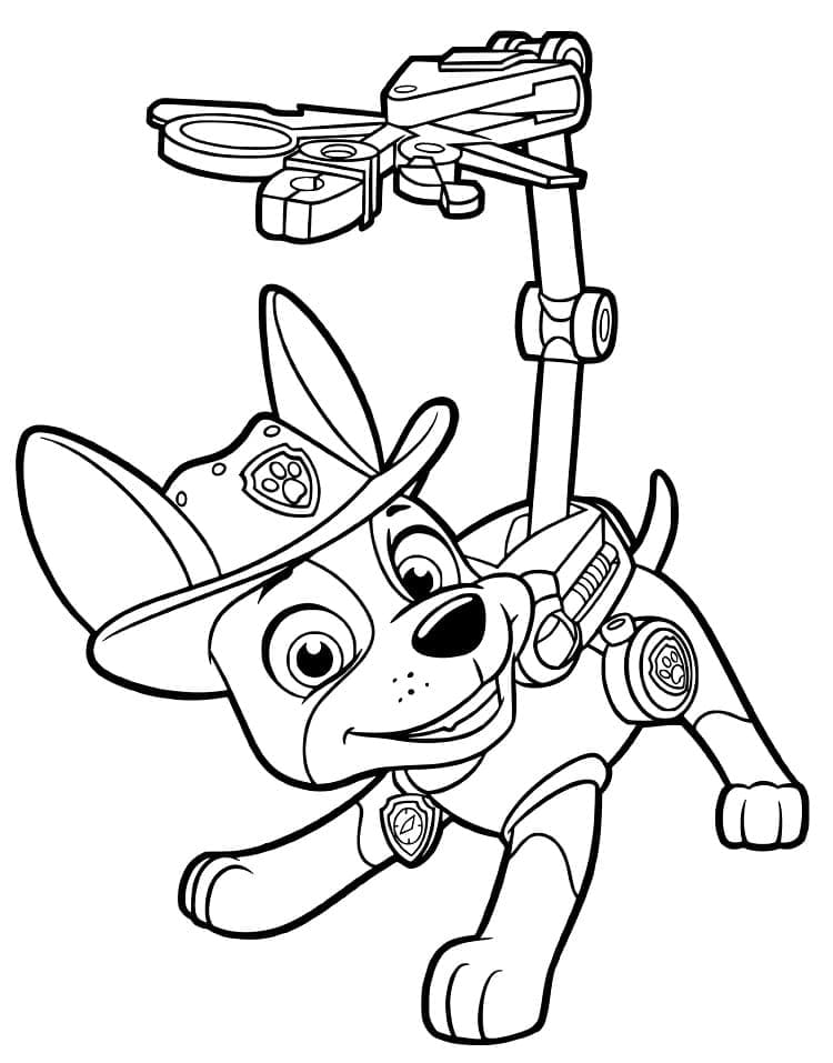 Desenho Tracker de Patrulhá Canina 12 para Colorir