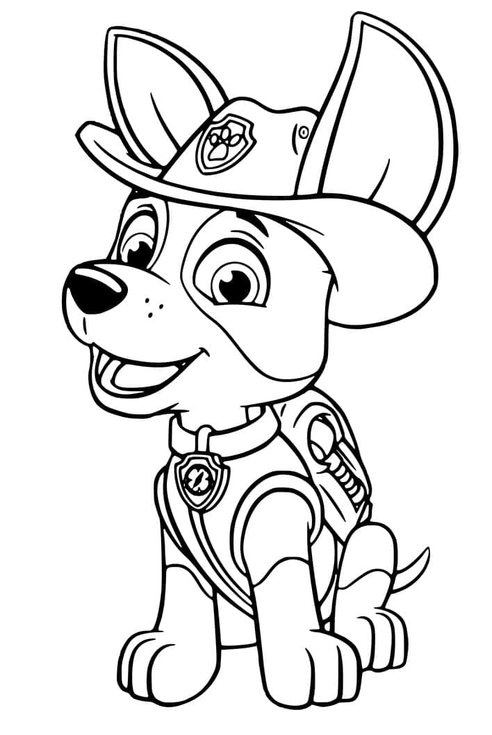 Desenho Tracker de Patrulhá Canina 6 para Colorir