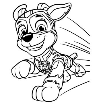 Desenho Tracker de Patrulha Canina 8 para Colorir