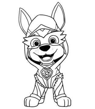 Desenho Tracker de Patrulha Canina 9 para Colorir
