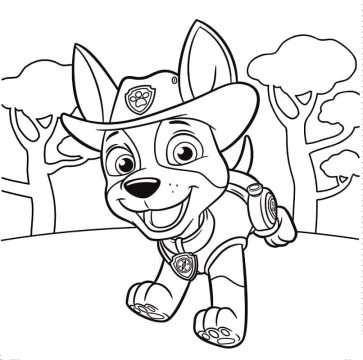Desenho Tracker de Patrulha Canina para Colorir