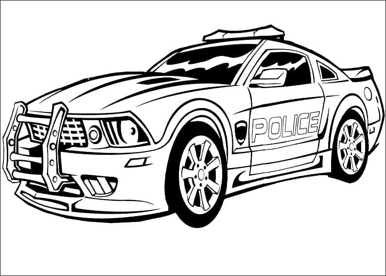 Desenho de Barricade de Transformers para Colorir