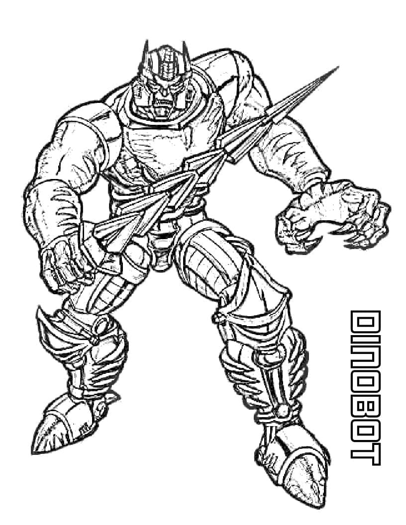 Desenho de Dinobot Transformers para Colorir