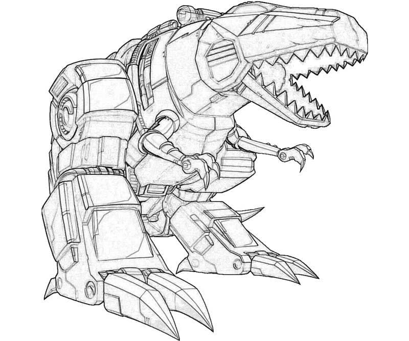 Desenho de Dinobot de Transformers para Colorir