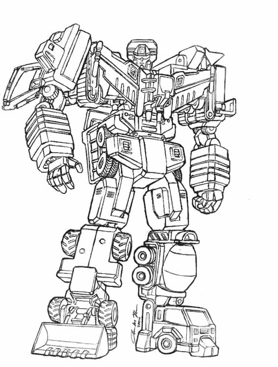 Desenho de Imagem de Transformers para Colorir