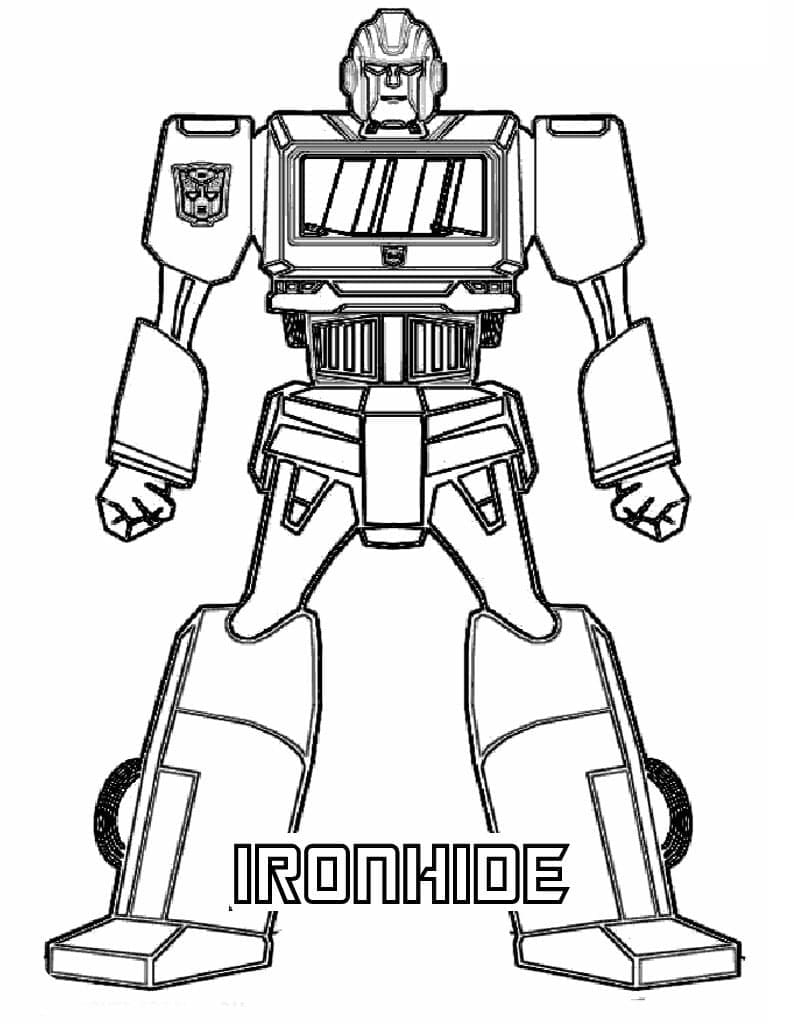 Desenho de Ironhide de Transformers para Colorir