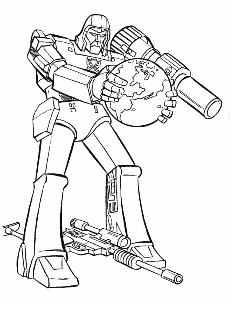 Desenho de Megatron Grátis para Crianças para Colorir