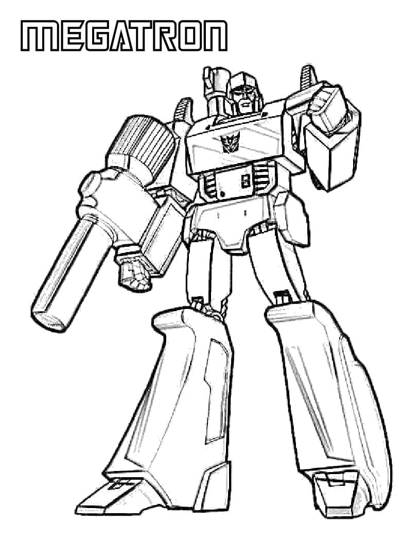 Desenho de Megatron Grátis para Colorir