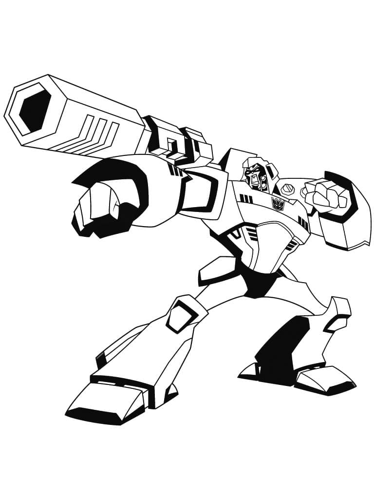 Desenho de Megatron de Transformers para Colorir