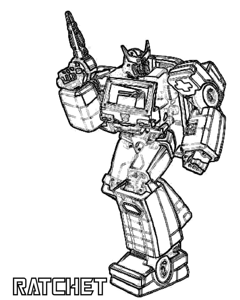 Desenho de Ratchet Transformers para Colorir