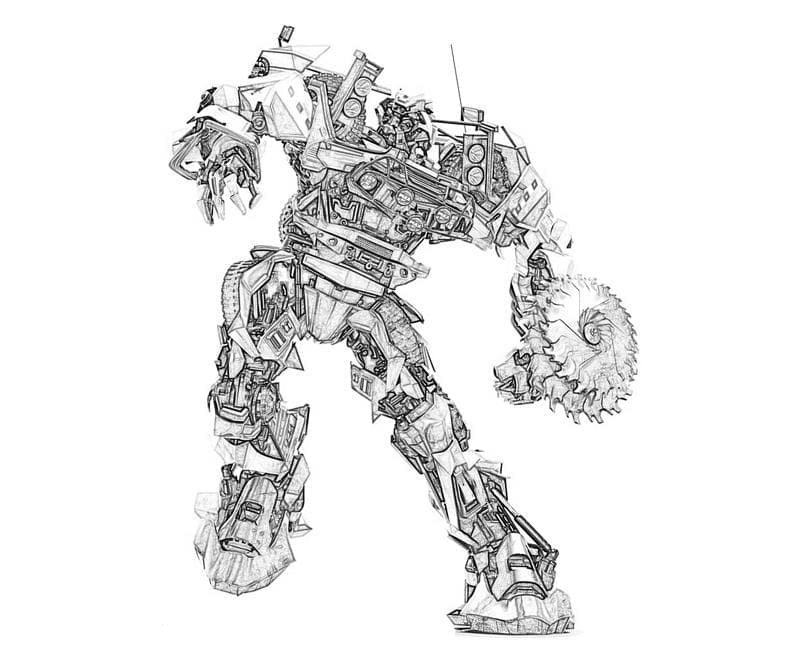 Desenho de Ratchet de Transformers para Colorir