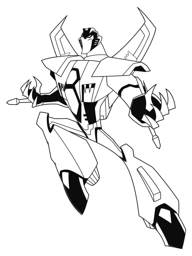 Desenho de Starscream de Transformers para Colorir