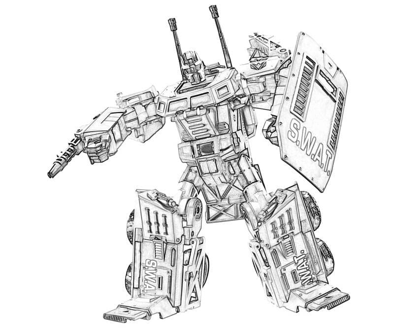 Desenho de Transformers Animado para Colorir