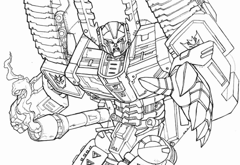 Desenho de Transformers Grátis para Crianças para Colorir
