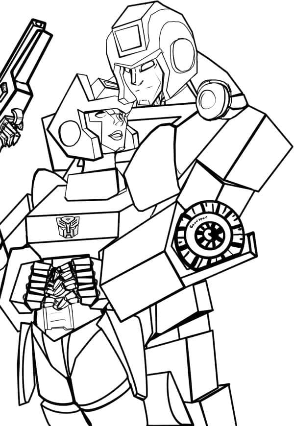 Desenho de Transformers Imprimivel para Colorir