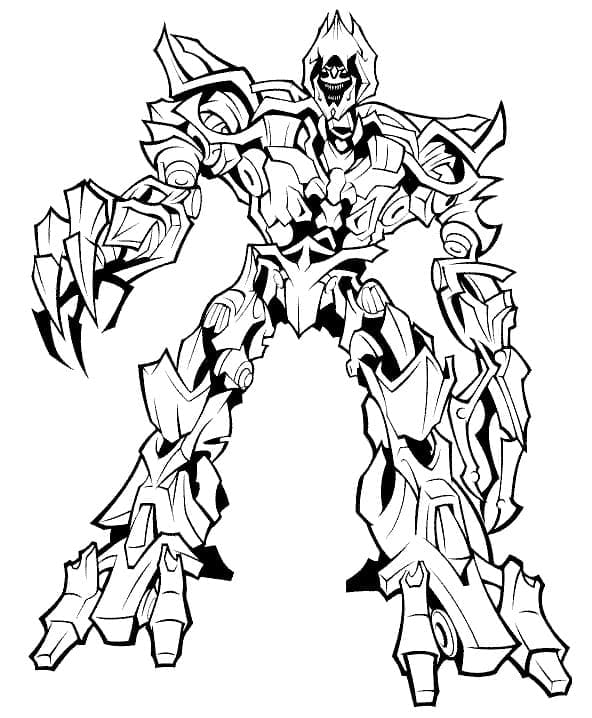 Desenho de Transformers Megatron para Colorir