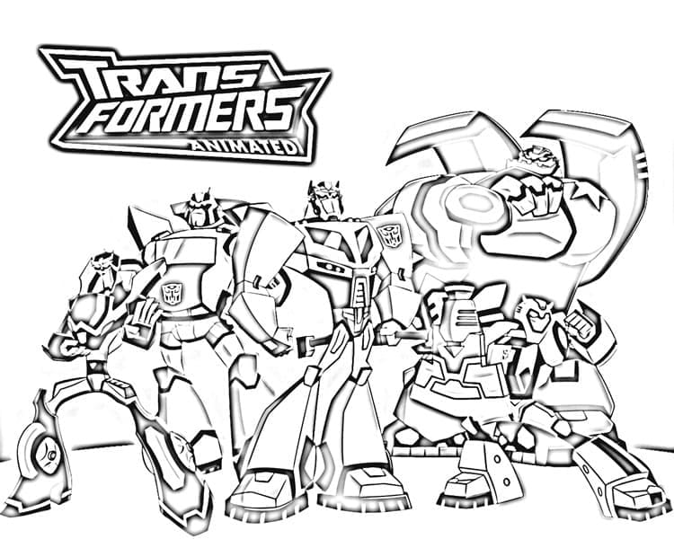 Desenho de Transformers de Desenho Animado para Colorir