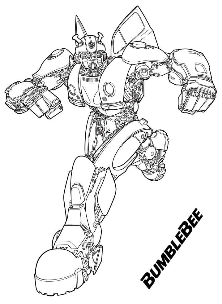 Desenho Bumblebee Correndo para Colorir