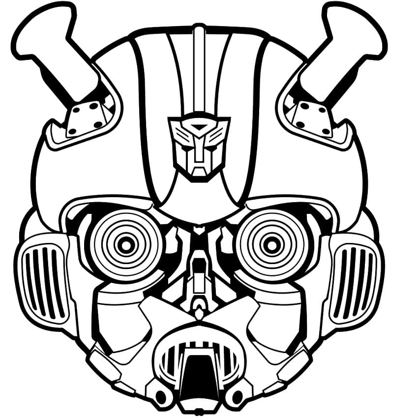 Desenho Cabeça de Bumblebee para Colorir
