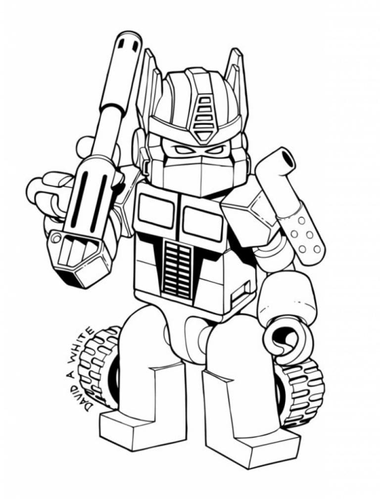 Desenho de Optimus Prime Download para Imprimir e Colorir