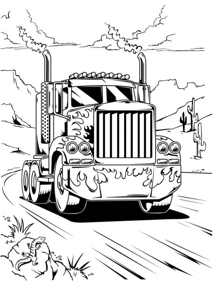 Desenho de Optimus Prime Download Pdf para Colorir
