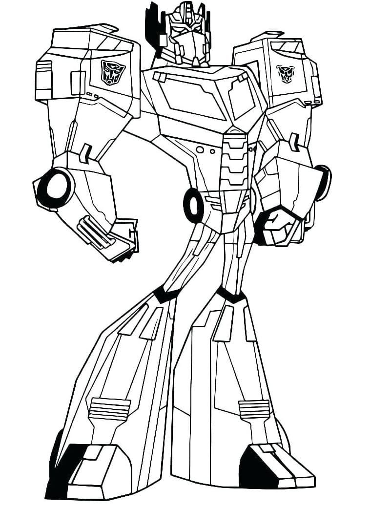 Desenho de Optimus Prime Imprimivel para Imprimir e Colorir