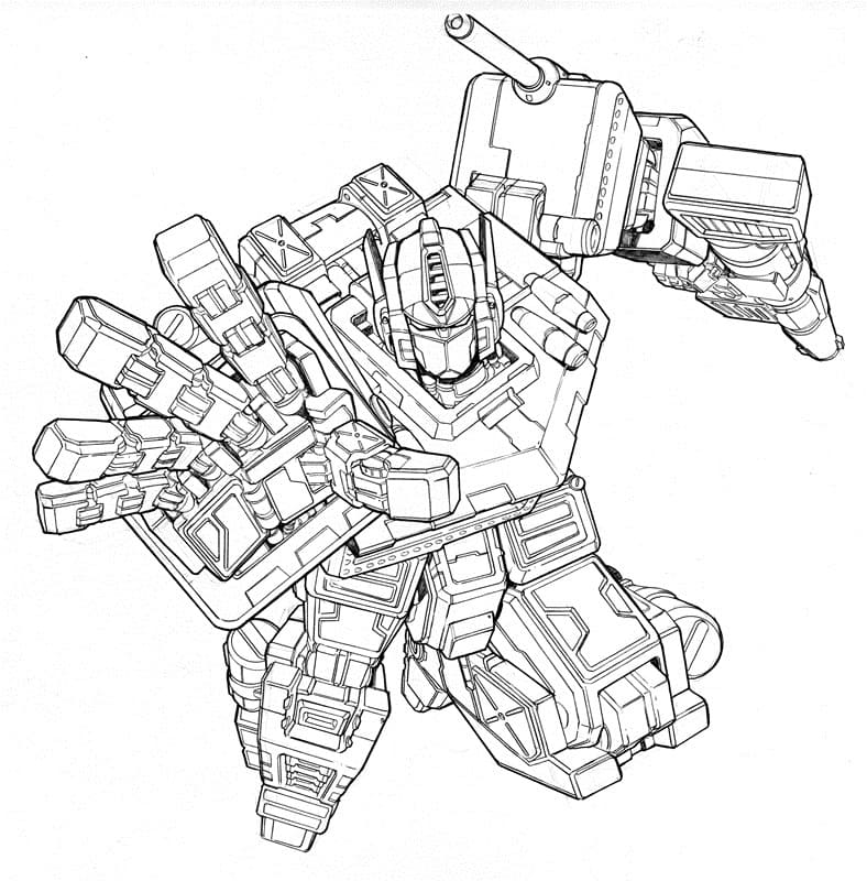 Desenho de Optimus Prime para Pintar Pdf Grátis