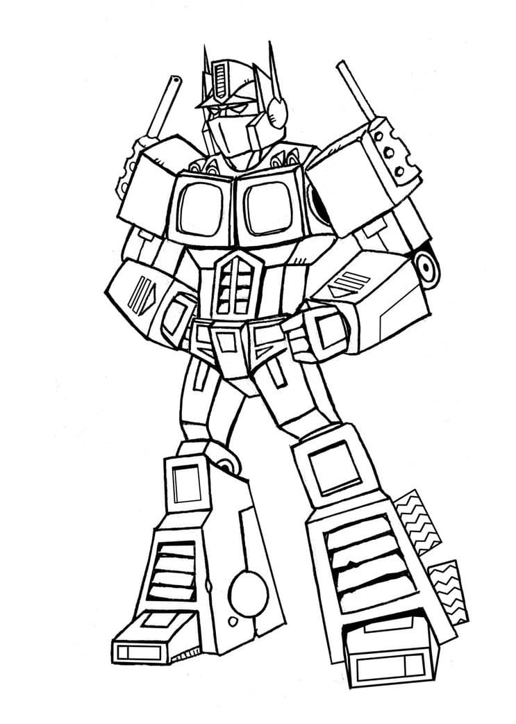 Desenho de Optimus Prime Pdf para Colorir