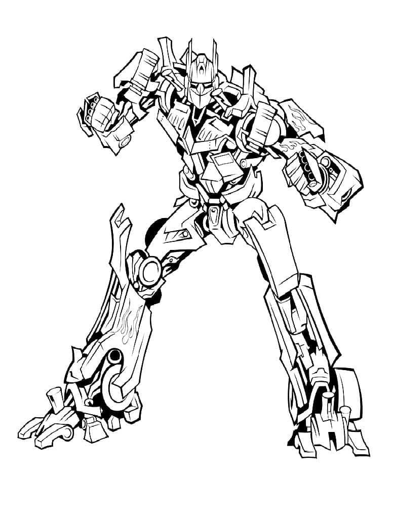 Desenho de Optimus Prime Pdf para Imprimir e Colorir