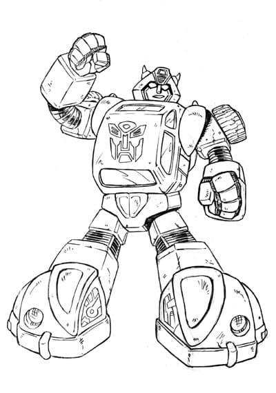 Desenho do Carro Amarelo Bumblebee para Colorir