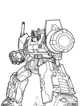 Desenho Optimus incrível para Colorir